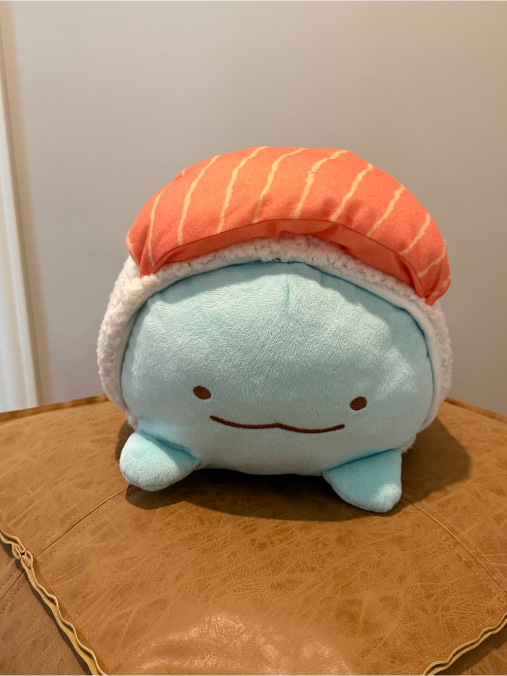 Kawaii Sushi Plush - Aqua Body with Coral Top